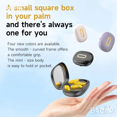 Отворени слушалки Bluetooth 5.4 безжични, с костна проводимост, LED дисплей, калъф за зареждане, снимка 6 - Безжични слушалки - 49879530