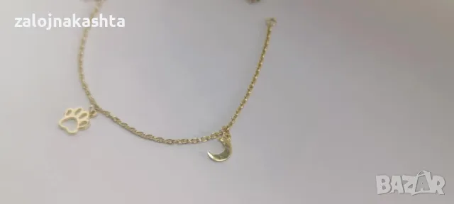 Нова-Златна гривна-1,76гр/14кр, снимка 5 - Гривни - 48893134