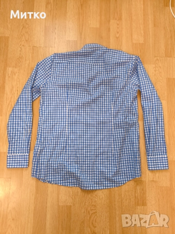 Мъжка карирана риза Hugo Boss, снимка 4 - Ризи - 52150873