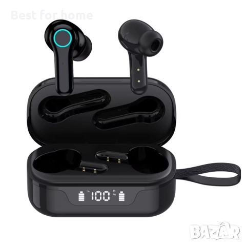 ENTASSER Bluetooth слушалки 5.1, LED дисплей за захранване