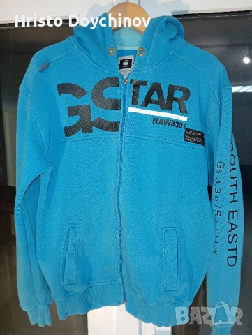G‑Star RAW 3301 G Star тъмносин с принт, размер L