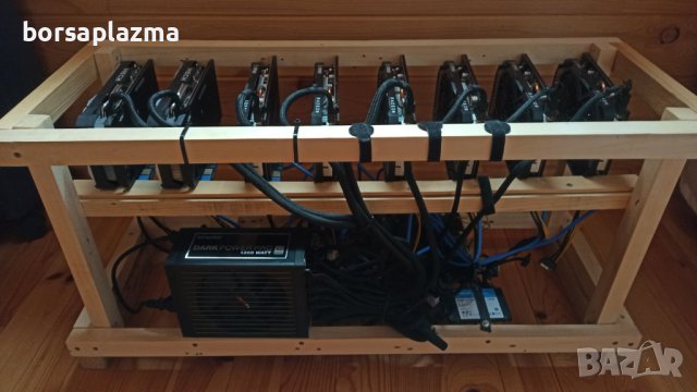 Mining RIG 8 броя карти ATI RADEON RX 6600XT 8БРОЯ – 400 mh/s – 4800 лева, снимка 3 - Работни компютри - 32753976