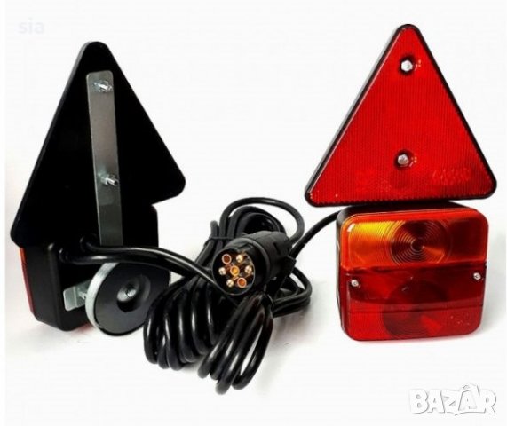  Комплект стопове за ремаркета,каравани,бусове Amio закрепване с магнит, букса и кабели, снимка 1 - Аксесоари и консумативи - 38558687