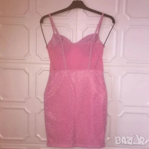 Уникална розова рокля бляскава тип корсет BARBIE TREND , снимка 7 - Рокли - 40760224