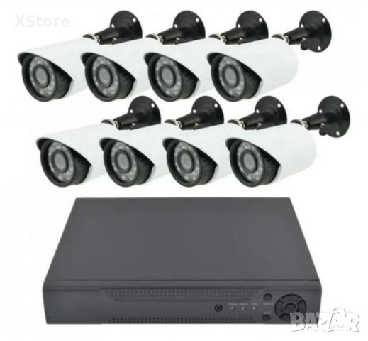 Комплект за видеонаблюдение , 8 Камери, без монитор, 1.3MP - Гаранция: 12 Месеца , снимка 4 - Комплекти за видеонаблюдение - 47994647