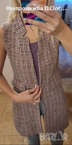 Zara XS букле -дълъг елек/Рокля/, снимка 6 - Рокли - 48676977