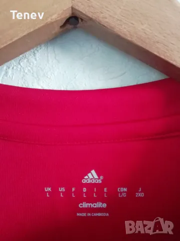 Adidas Climalite нова оригинална червена тениска фланелка размер L, снимка 7 - Тениски - 49966414