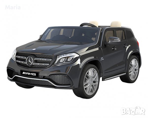 Двуместен акумулаторен джип Mercedes GLS63 2x12V батерия, меки гуми, снимка 1 - Детски велосипеди, триколки и коли - 37661982