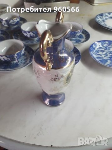 Керамични ваза с позлата, снимка 10 - Вази - 25318387
