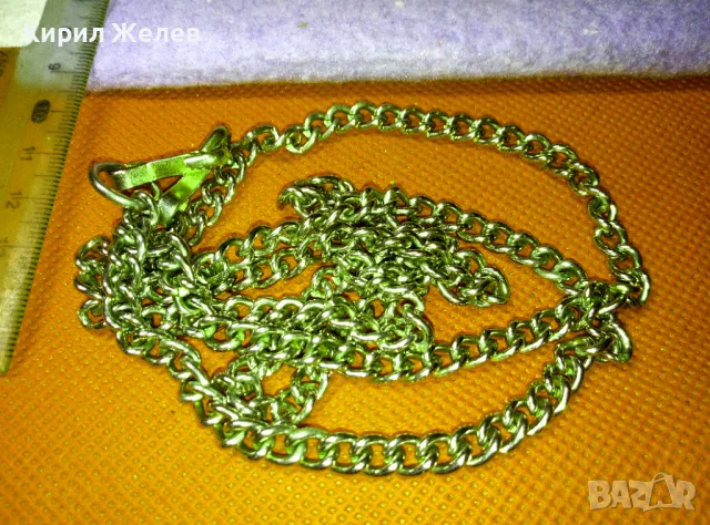 ДЪЛГА ЗДРАВА ЗЛАТИСТА ВЕРИЖКА СИНДЖИР от БЛАГОРОДНА СТОМАНА КЛАСИЧЕСКА ПЛЕТКА 20378, снимка 6 - Колиета, медальони, синджири - 47336443