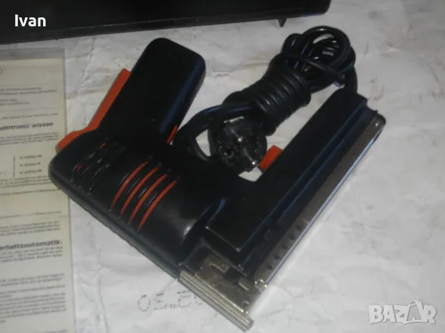 Масивен Електрически ТАКЕР Дърводелски за скоби 8-18мм Старо качество ФРГ ESCO Multitronic Typ S30, снимка 18 - Други инструменти - 47341783