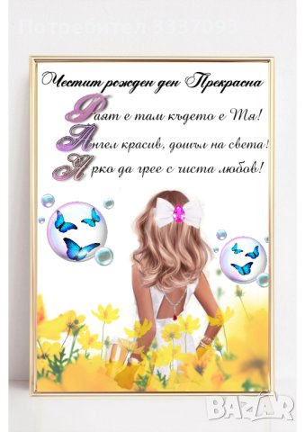 Персонализиран Постер за рожден ден , снимка 1 - Подаръци за жени - 42930319