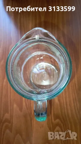 Голяма стъклена кана с вместимост 1400 мл, снимка 4 - Сервизи - 49059711