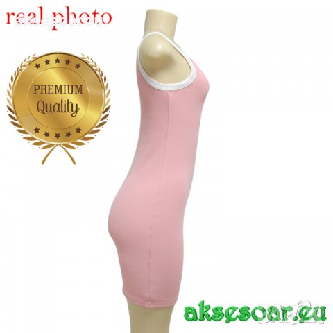 Дамска секси модна стилна красива рокля за жени момичета рокличка дрехи облекло деколте без ръкав еж, снимка 12 - Рокли - 37660714