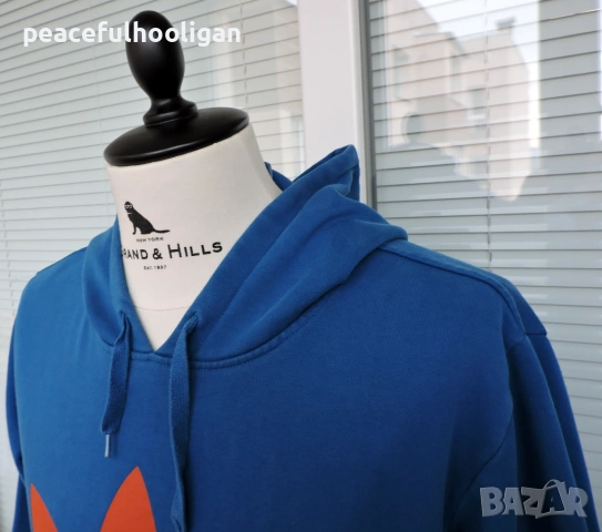 Adidas Originals мъжки син суичър с качулка размер M/L като ново, снимка 5 - Суичъри - 53393093
