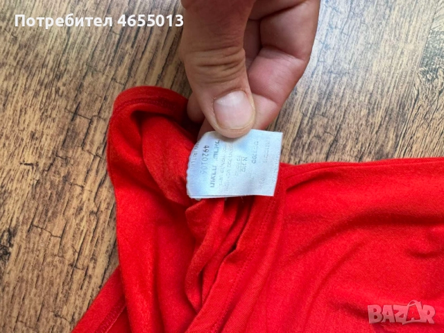 ПОДАРЯВАМ Дамска червена супер естравагантна блуза Ирит Irit, снимка 6 - Туники - 52461469