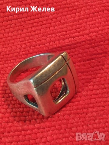 СРЕБЪРЕН ВИНТИДЖ ПРЪСТЕН СРЕБРО 925 РЪЧНА МАЙСТОРСКА АЖУРНА АРТ ИЗРАБОТКА 33153, снимка 4 - Пръстени - 39547601