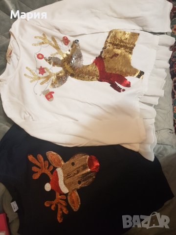 Коледни блузки-размер 128-134 и 134-140 см.