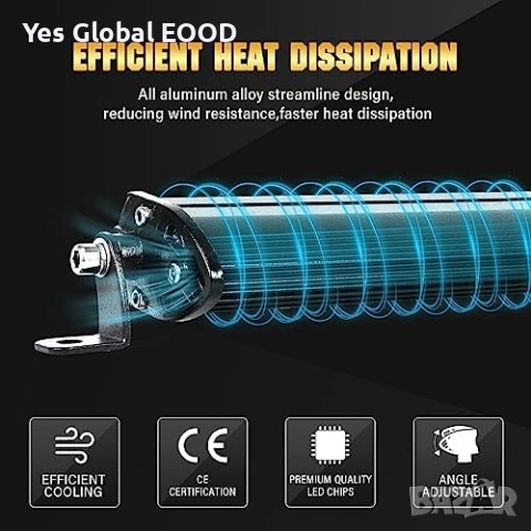 Willpower 13" 60W LED бар 12V/24V водоустойчив, снимка 3 - Аксесоари и консумативи - 53442917