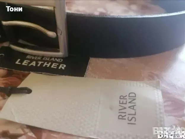 RIVER ISLAND Оригинал Нов Мъжки Колан Изцяло от Естествена Кожа с Етикет 130см. , снимка 5 - Колани - 49564686