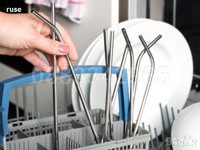  НОВИ! Метални сламки 8 броя комплект + 2 четчици / безоловни BPA-free, снимка 12 - Други - 38022491