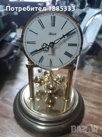 немски настолен кварцов часовник с колба, снимка 3 - Антикварни и старинни предмети - 48377425