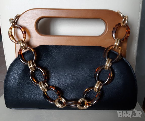 Чанта от Lucy с дървени дръжки, снимка 1