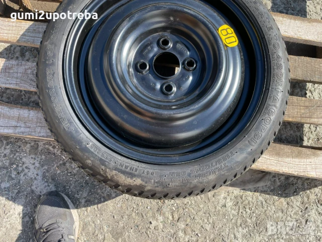 15 резервна джанта патерица 4х100 Toyota Yaris 125/70/15, снимка 4 - Гуми и джанти - 51345177
