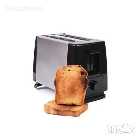 Тостер за хляб, 750W, 2 филийки, 6 степени, Инокс, снимка 6 - Други - 48759245