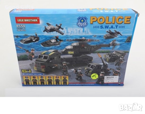 Конструктор тип Лего Полиция, 343 части, снимка 1 - Конструктори - 43216157