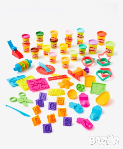 Комплект пластелин Play-Doh, 20 кутии, 45 аксесоара, снимка 3 - Пластелини, моделини и пясъци - 43201420
