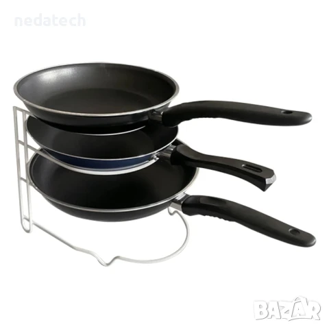 Кухненски метален органайзер с 3 позиции, 27x25.5x23.5 см.