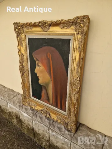 Портрет голям масло платно автор , снимка 7 - Картини - 49063579