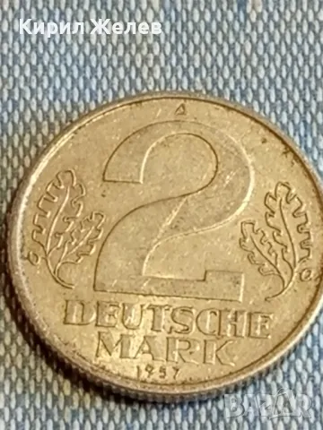 Две монети 1 Дойче марка 1956г. - 2 Дойче марки 1957г. ГДР редки за КОЛЕКЦИОНЕРИ 49541, снимка 6 - Нумизматика и бонистика - 48555148