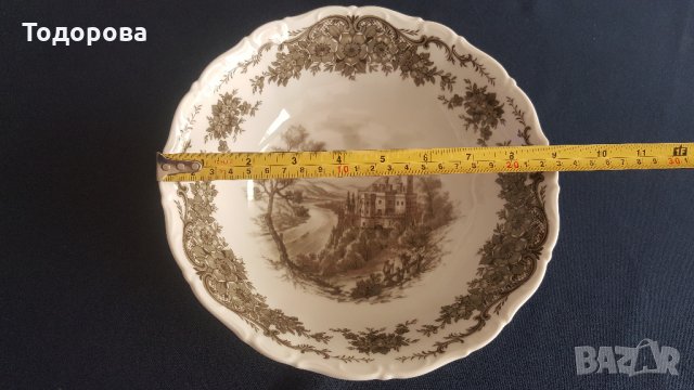 Голяма стара порцеланова купа - Бавария., снимка 3 - Антикварни и старинни предмети - 32854127