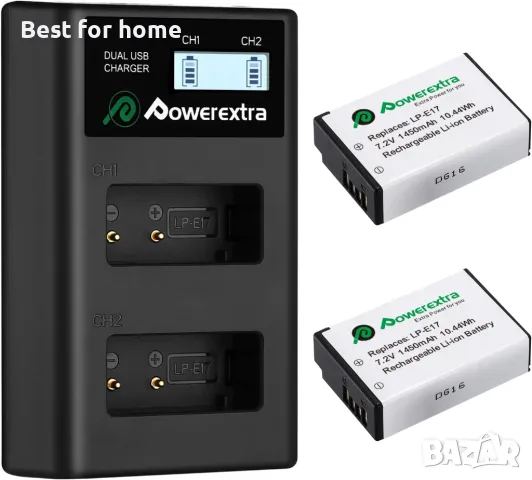 Батерии LP E17 и USB зарядно за фотоапарати Canon от Powerextra