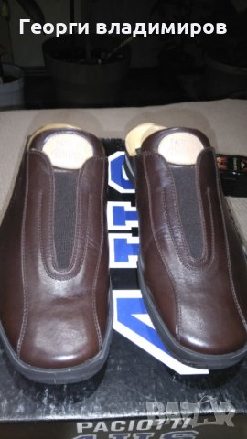 4us Paciotti естествена кожа оригинал, снимка 5 - Мъжки чехли - 28983159