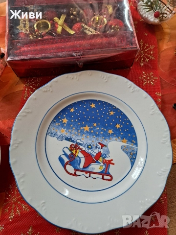 Красиви коледни чинии!, снимка 5 - Чинии - 52669348