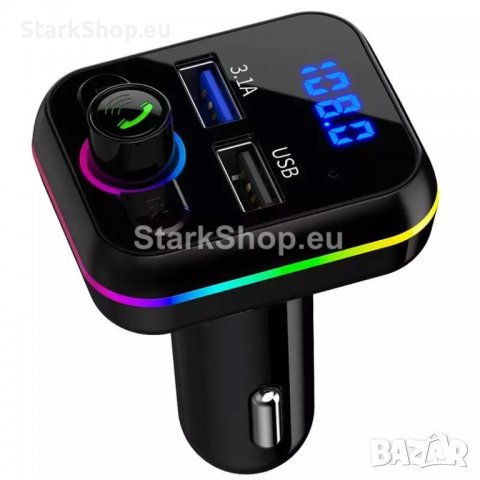 RGB USB FM Трансмитер с Bluetooth 2 USB, снимка 4 - Аксесоари и консумативи - 38426438