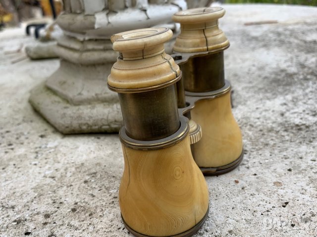 Бинокъл месинг/слонова кост, снимка 2 - Антикварни и старинни предмети - 34581748