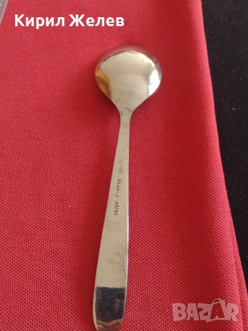 Стара лъжичка за сладолед десерти красива орнаментика с печат OZTEK ROSTFREI 18/10 за КОЛЕКЦИЯ 31647, снимка 8 - Други ценни предмети - 43814525