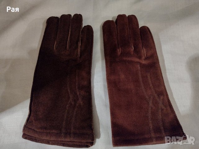 Кожени / велур ръкавици , снимка 1