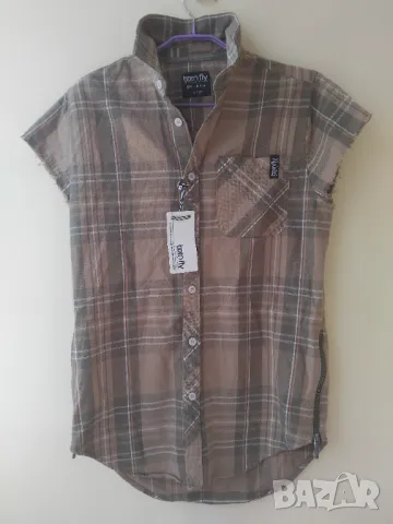 Born Fly - НОВА оригинална мъжка риза къс ръкав, снимка 2 - Ризи - 49809756