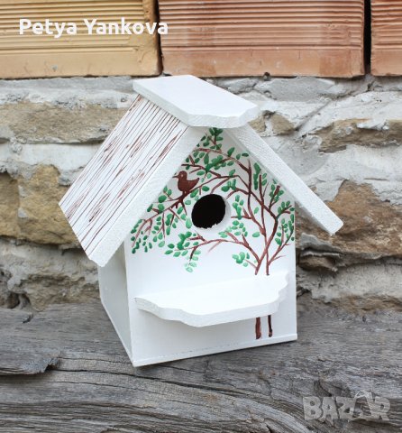 дървени рисувани къщички за птици, снимка 9 - Други - 14278090