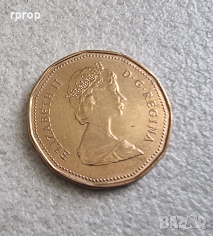 Монета. Канада . 1 долар . 1987 г., снимка 3 - Нумизматика и бонистика - 44857126