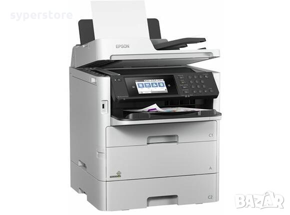 Принтер Мастиленоструен Мултифункционален 4 в 1 Цветен Epson WorkForce RIPS WF-C579RDTWF Копир Принт, снимка 5 - Принтери, копири, скенери - 33567110