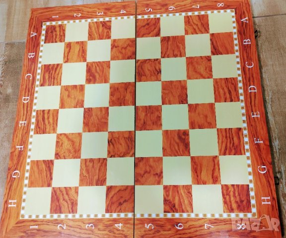 Дъска за шах, дъска за табла, голяма 48х48см, дървена шахматна дъска за табла и дама, Шахмат, Игра, снимка 6 - Шах и табла - 28527992