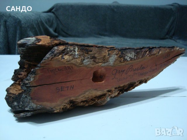 Изящна дървена скулптура "ГОРСКИ ДУХ " дърворезба САЩ, снимка 6 - Статуетки - 39021483