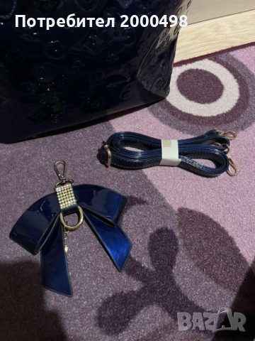 Тъмно синя дамска чанта, снимка 7 - Чанти - 52815931