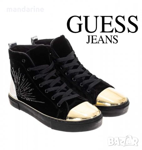ПРОМО 🍊 GUESS № 36 🍊 Дамски кецове BLACK “GOLD & SILVER” нови с кутия, снимка 11 - Кецове - 33448698